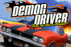 Demon Driver - Time to Burn Rubber! Title Screen
